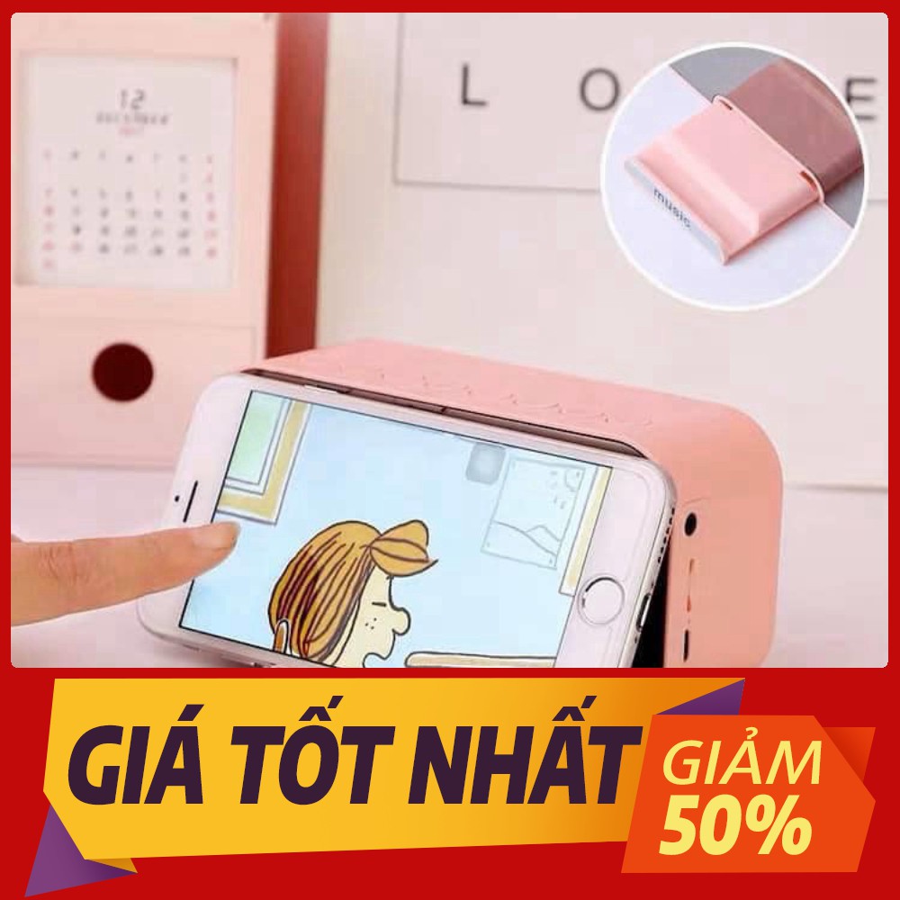 [Sale toàn shop] Loa bluetooth mini kèm đồng hồ báo thức có gương soi tiện dụng