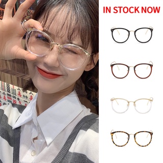 Mắt Kính Gọng Kim Loại Tròng Trong Suốt Chống Ánh Sáng Xanh Thời Trang Hàn Quốc Cổ Điển Cho Nam Và Nữ
