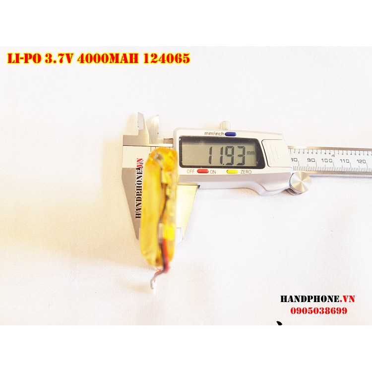 Pin Li-Po 3.7V 124065 4000mAh (Lithium Polyme)