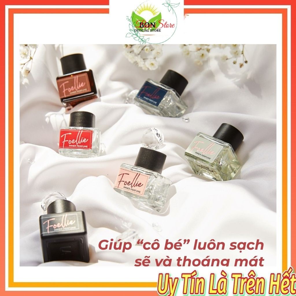 [CHE TÊN SẢN PHẨM] Nước hoa vùng kín Foellie 5ml nữ giúp khử mùi hôi, kháng khuẩn, làm sạch hiệu quả