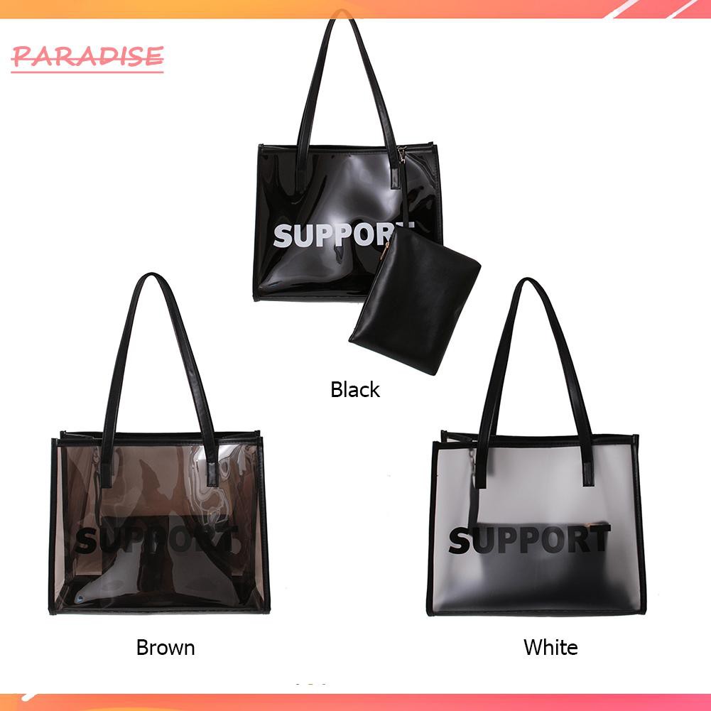 Túi Xách Đeo Vai Trong Suốt Sức Chứa Lớn Thời Trang Cho Nữ