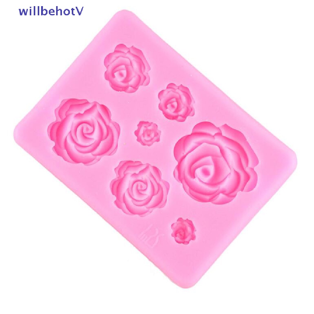 Khuôn Silicone Tạo Hình Hoa Hồng Làm Bánh Kẹo