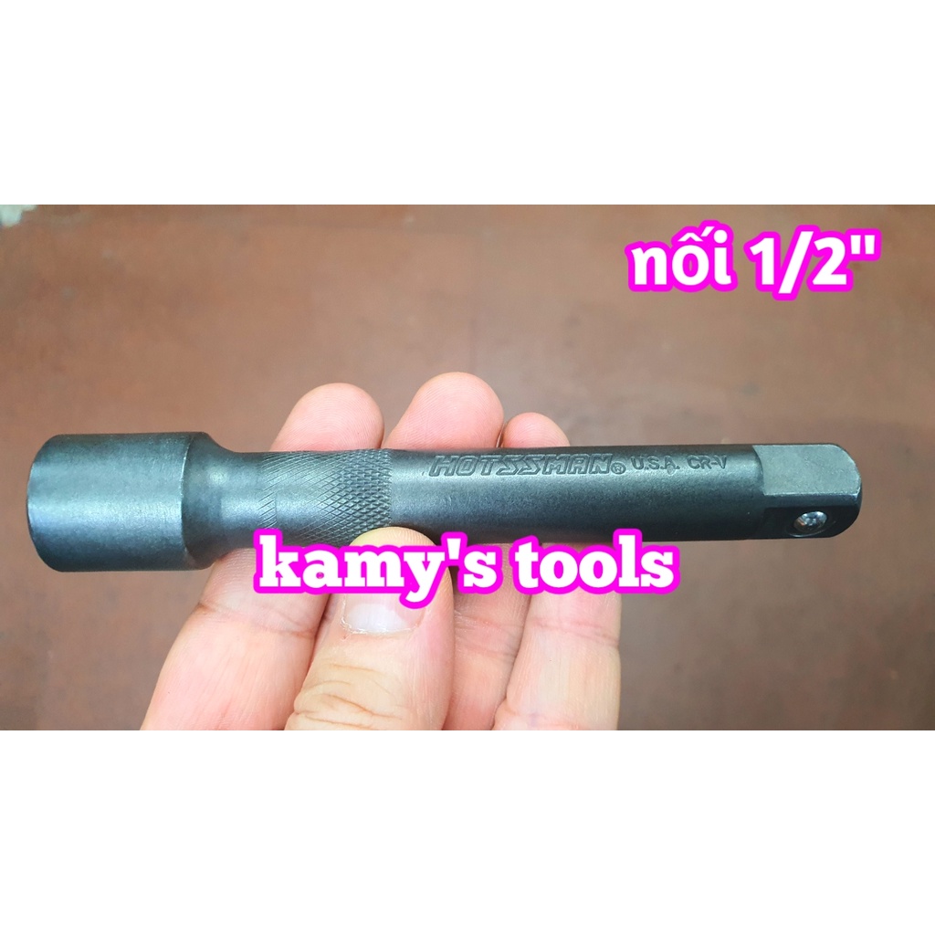 Cần Nối, Khúc Nối Tuýp 1/2 inch Hotssman 75mm 125mm 250mm xi đen, Cần Tuýp Nối 1/2