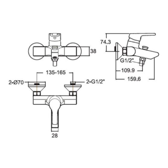 VÒI TẮM SEN GẮN TƯỜNG ACTIVE WF-3913