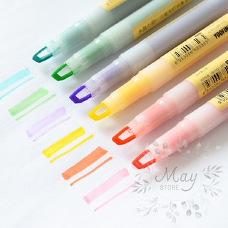 Bộ bút highlight / bút dạ quang hai đầu