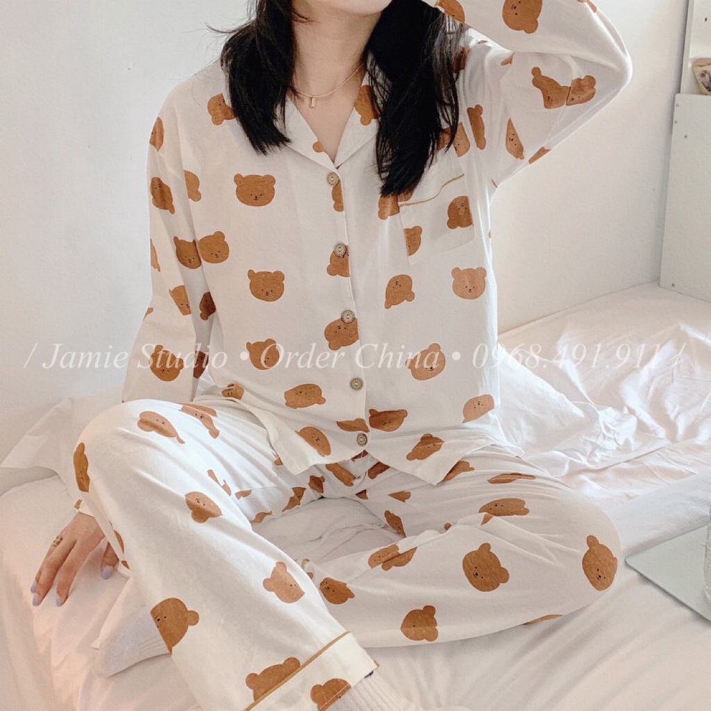 [HÀNG CHẤT] Bộ ngủ pijama dài tay cotton 100% hàng đẹp không bai xù mẫu mới nhất 2021 | BigBuy360 - bigbuy360.vn