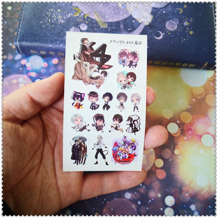 Miếng dán hình xăm tạm thời mini nhân vật anime Bungo Stray Dogs chống thấm nước