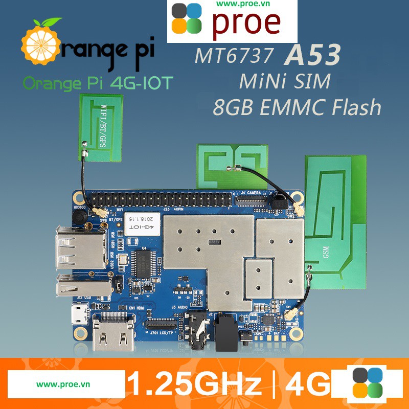 Máy tính nhúng Orange Pi 4G-IOT | WebRaoVat - webraovat.net.vn