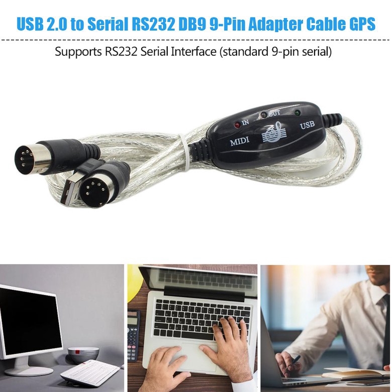 Dây cáp chuyển đổi cổng USB sang cổng Midi máy tính | WebRaoVat - webraovat.net.vn