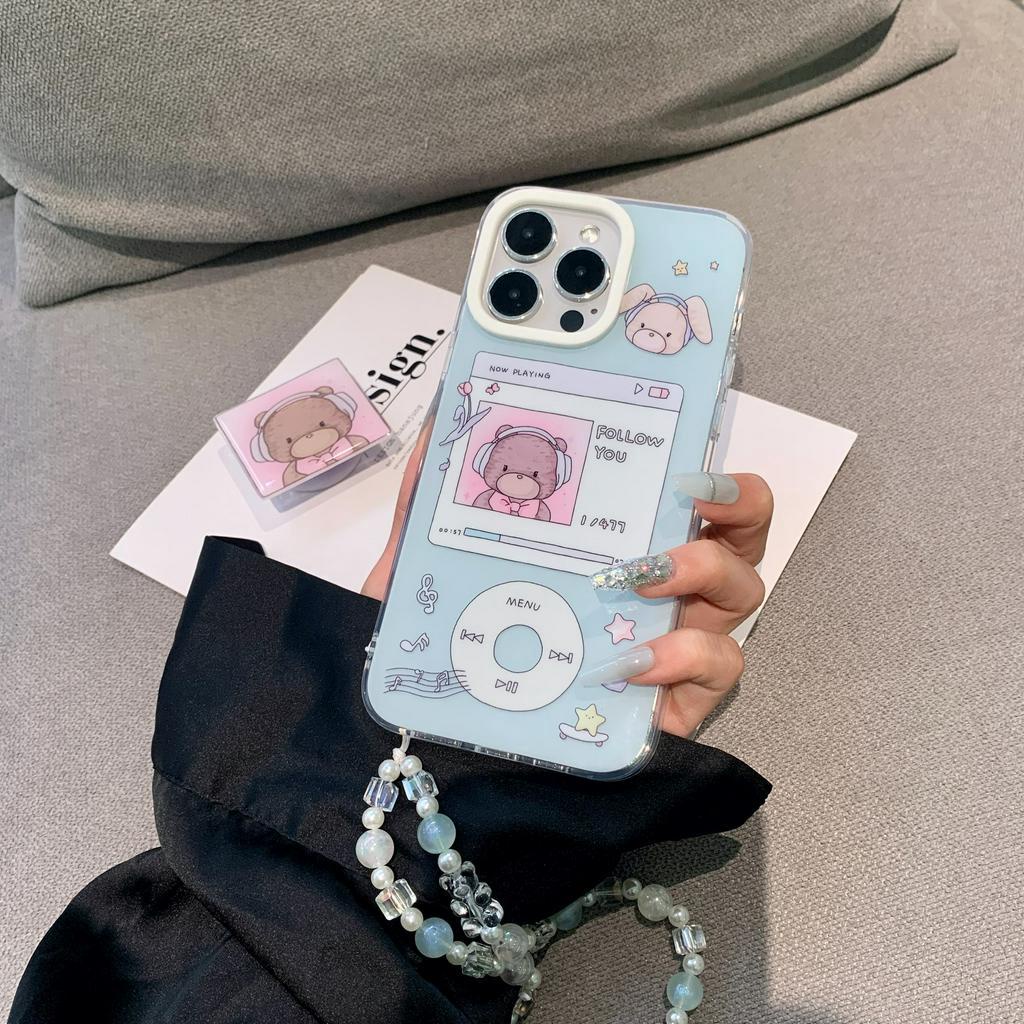 Ốp Điện Thoại Chống Sốc Hình Gấu Dễ Thương Cho iPhone 14 / 13 / 12 / 11 MP3