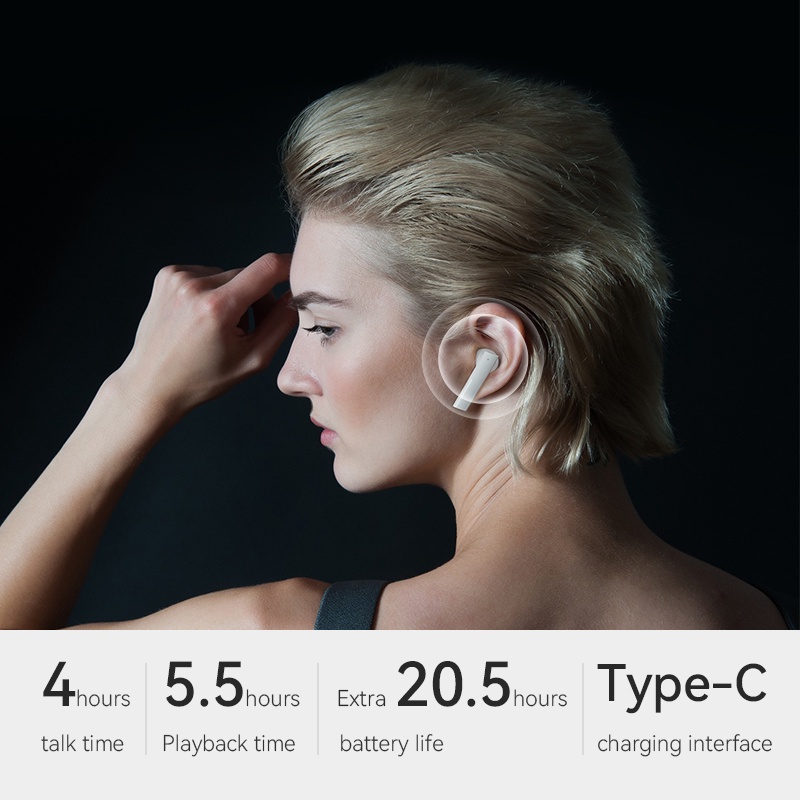 Tai Nghe Không Dây Haylou TWS gt6 Bluetooth 5.2, AAC, Thấp, Phổ Biến, Thông Dụng
