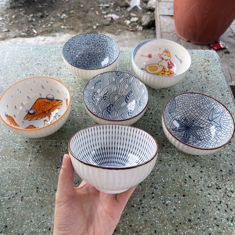 Chén Bát ăn Cơm Sứ-KAZACIM Gốm Sứ ceramic Cao Cấp Phong Cách Nhật Bản