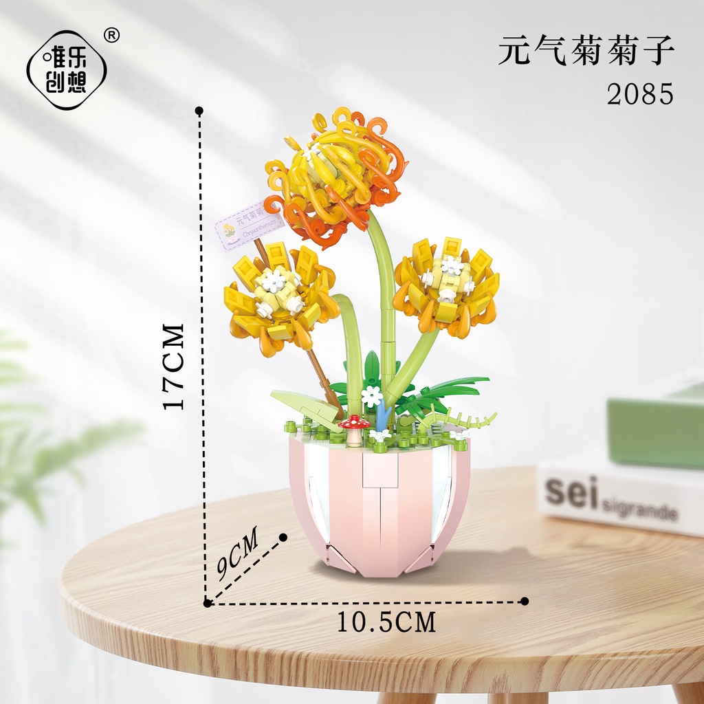 Đồ Chơi Lắp Ráp Chậu Hoa Sen / Cây Xương Rồng / Thung Lũng Dùng