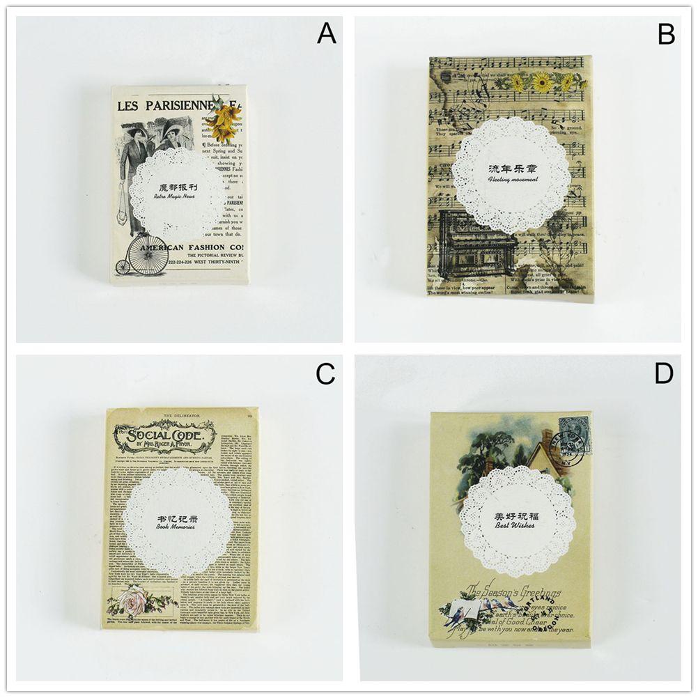 CHOOKEY Set 24 Miếng Dán Trang Trí Thủ Công Phong Cách Retro