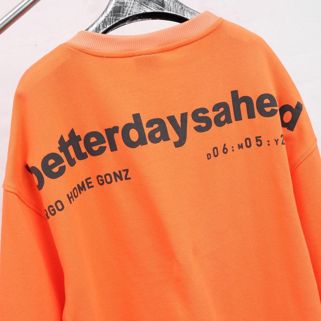 Áo Sweater Form Rộng Mùa Đông Sweater Betterdaysahead Gonz - Màu Cam | BigBuy360 - bigbuy360.vn