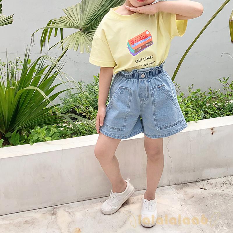 Quần Short Denim Lưng Thun Co Giãn Cho Bé Laa6