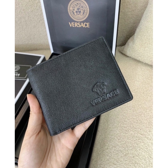 Set Ví nam kèm dây lưng nịt Fullbox Túi giấy hãng xịn sò Lv Versace Gc HM Pedro