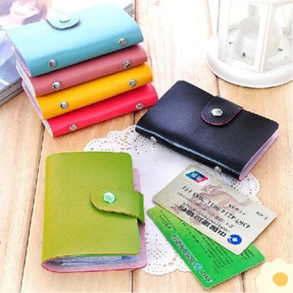 Ví đựng thẻ ATM, thẻ căn cước, card visit nhiều ngăn đa năng tiện dụng Store4girls, ví da 24 ngăn đựng atm