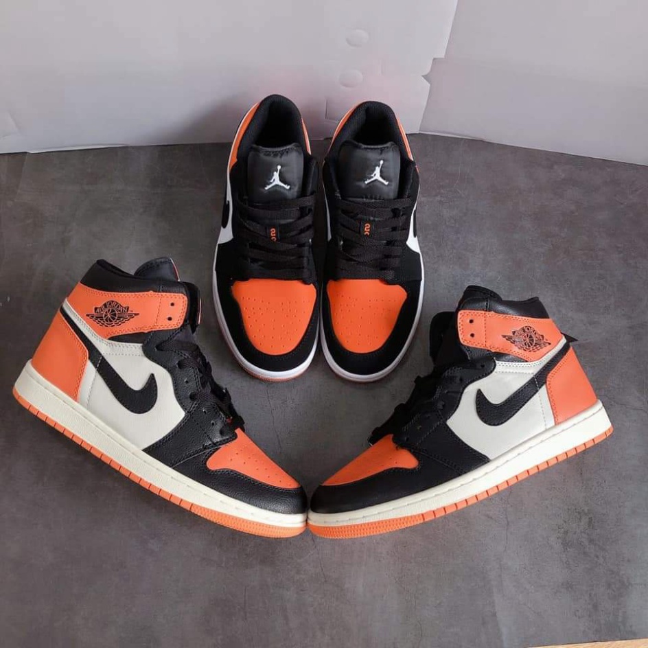 Giày Sneaker Jodan 1 Mid Retro Black Orange Cao Cổ Cam Full Box Freeship | WebRaoVat - webraovat.net.vn