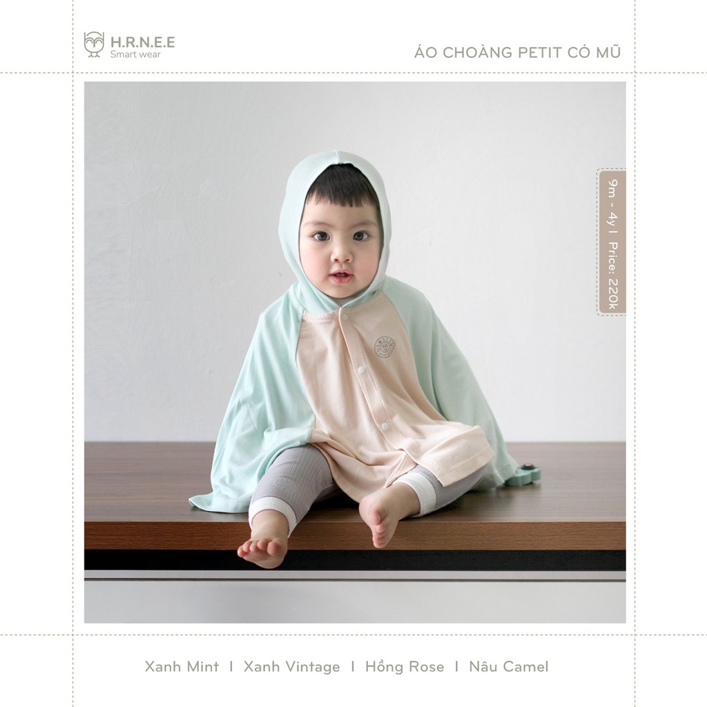 Áo choàng petit có mũ