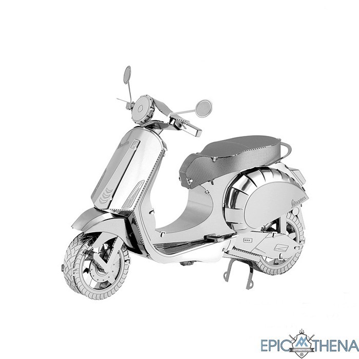 Mô hình 3D kim loại chưa lắp ráp mô phỏng xe Vespa 125, cực đẹp