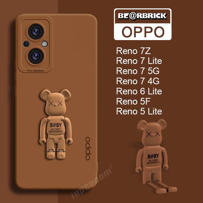 Ốp Điện Thoại Silicon Mềm Có Giá Đỡ Hình Gấu Cho OPPO Reno 7 Z 7Z 5F 5 6 Lite Reno7 4G Reno 8 5G