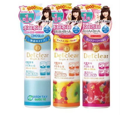 TẨY TẾ BÀO CHẾT DETCLEAR - Bright &amp; Peel Fuits Peeling Jelly 180ml