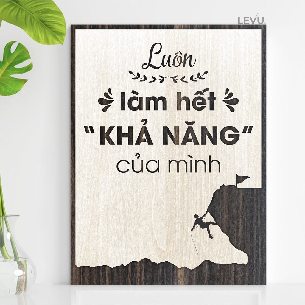 Tranh Động Lực Decor Gỗ cao cấp LEVU063 treo tường