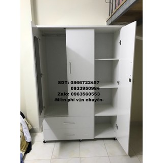 Tủ nhựa Đài Loan 3 cánh trắng freeship