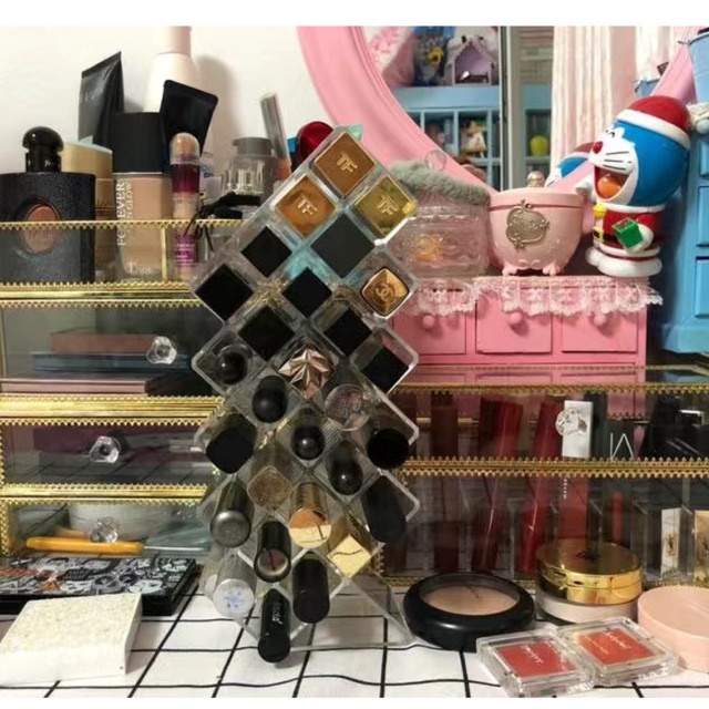 Khay đựng son hình tháp 28 ô son