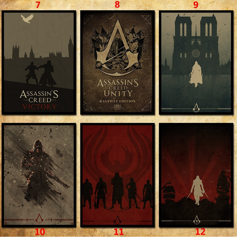 1 Tấm Poster Không Có Khung, Kích Thước 42x30cm Hình Game Assassin 's Creed