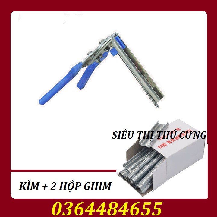 COMBO 1 KÌM BĂNG VÀ 1 HỘP GHIM RÁP LỒNG BỒ CÂU LỒNG GÀ LỒNG THỎ LỒNG CHIM - LỒNG GÀ - 908