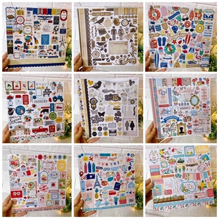 Sticker lẻ theo tờ các chủ đề chưa cắt, trang trí love box,scrapbook và khung ảnh nổi