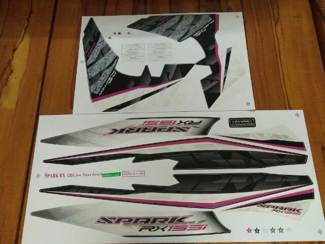 Bộ tem Spark thái màu trắng dàng cho Exciter 2010