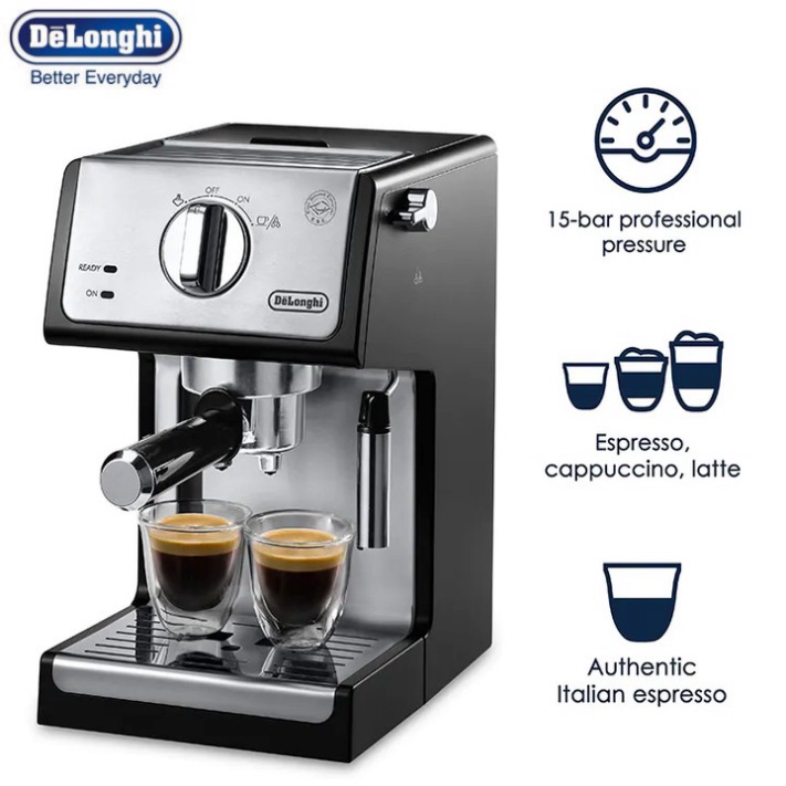 Máy pha cà phê Espresso, thương hiệu cao cấp Delonghi ECP35.31 - Hàng Chính Hãng (Bảo hành 12 tháng) {CHÍNH HÃNG 100%}