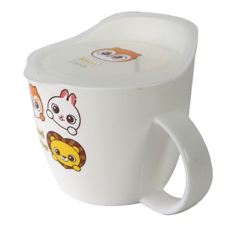 MADE IN KOREA - Cốc tập uống cho bé bằng nhựa có nắp - đế silicon trống trượt - Edison 6926