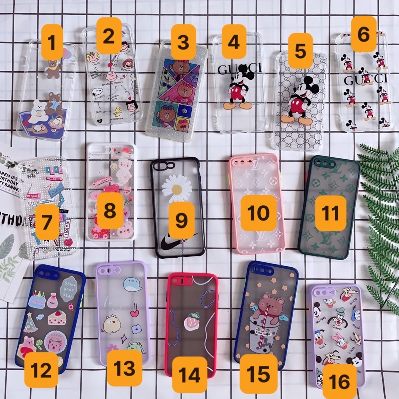 Ốp Lưng iPhone 7Plus/8Plus Lưng In Hình Viền Nhựa Dẻo Hình Kute