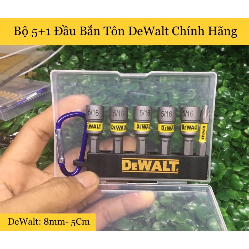 Bộ 5+1 Đầu Bắn Tôn DeWalt Chính Hãng 8mm-5Cm