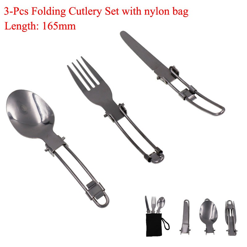Muỗng Nĩa Dao Đa Năng Bằng Thép Không Gỉ Tiện Dụng