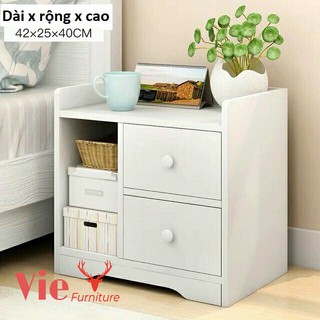 Tủ đầu giường-trắng