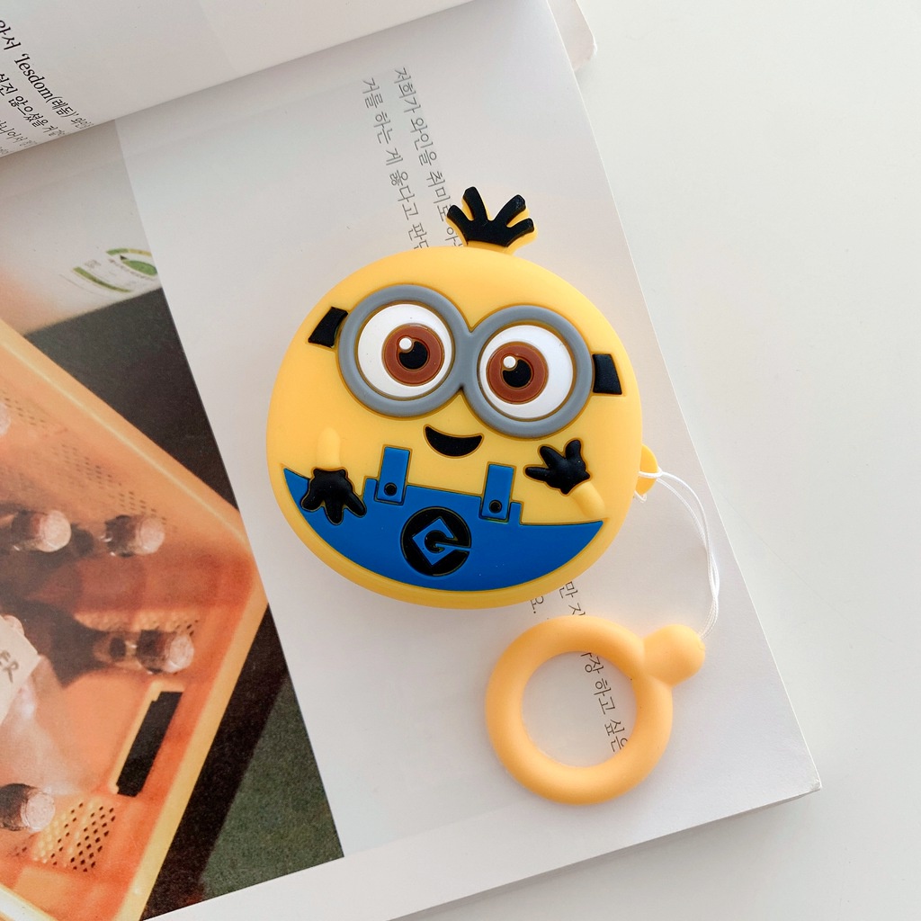 Vỏ Bảo Vệ Hộp Sạc Tai Nghe Bluetooth Samsung Galaxy Live/Pro/buds 2 Bằng Silicon Mềm Hình Minions 3D Dễ Thương