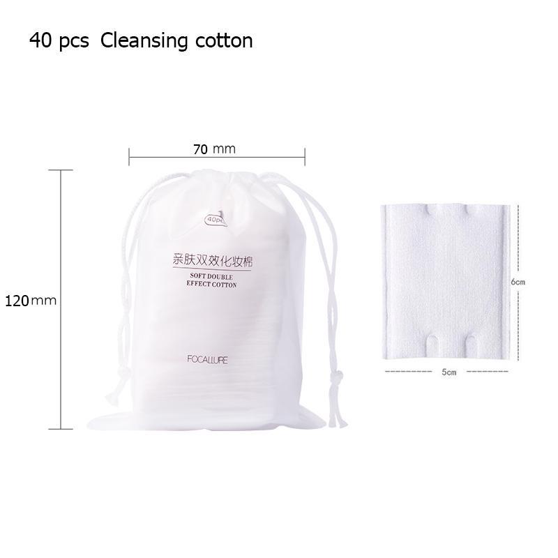 BÔNG COTTON TẨY TRANG FOCALLURE 40 MIẾNG MỀM MỊN CHẤT LƯỢNG CAO ĐÀN HỒI DỊU NHẸ, KHÔNG GÂY KÍCH ỨNG 22.5G