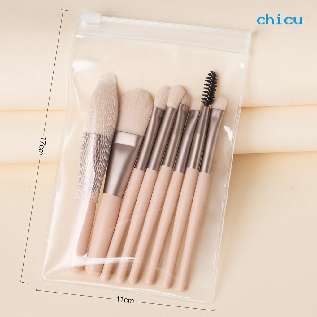 [Hàng mới về] Bộ 8 cọ trang điểm lông mềm thân thiện với làn da cao cấp cho nữ