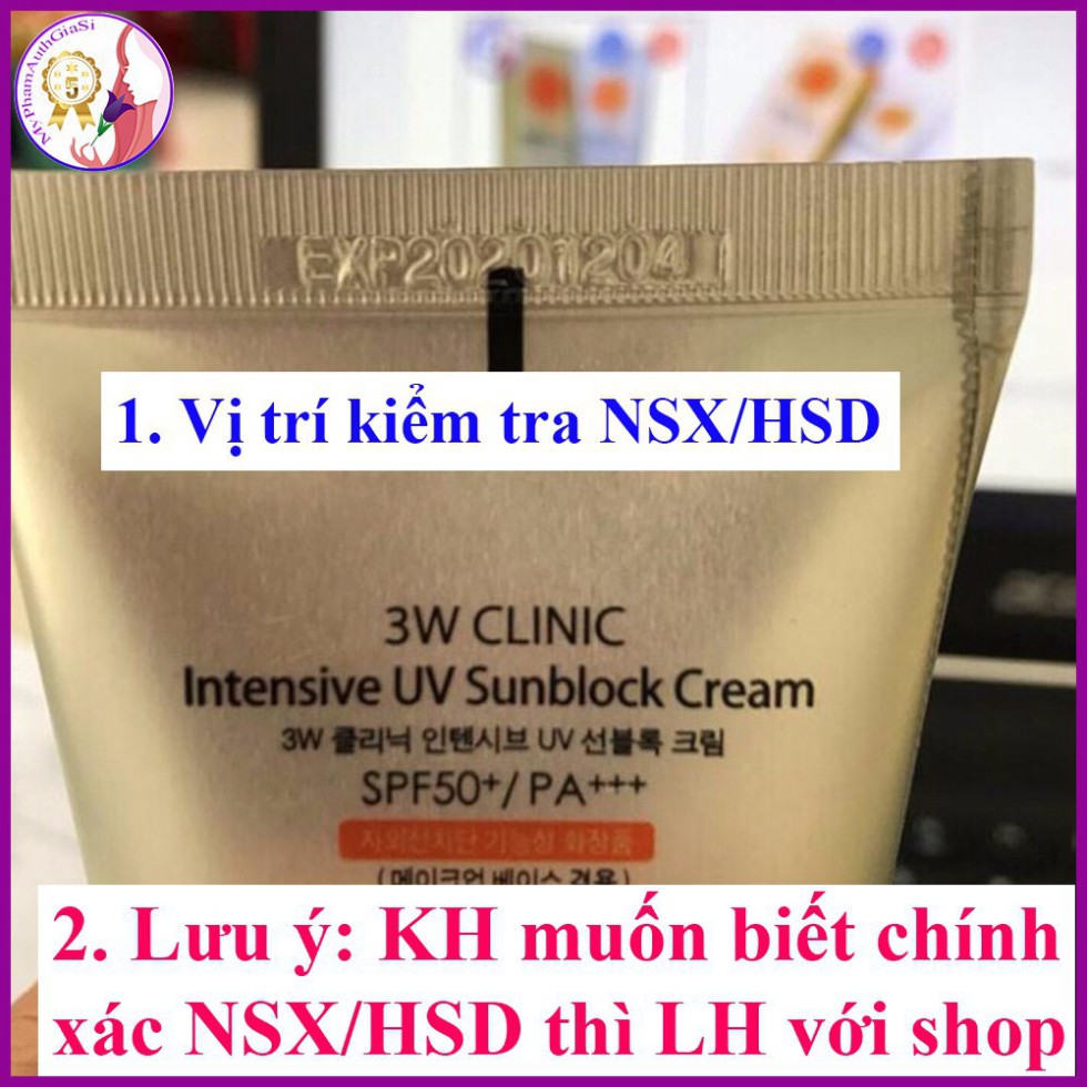 D345 GDT KEM CHỐNG NẮNG 3W CLINIC INTENSIVE UV SUNBLOCK CREAM 20 D345