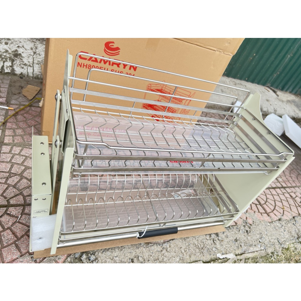 Giá Úp Bát Đĩa Nâng Hạ CAMRYN Inox 304 100%- Hàng nhập khẩu cao cấp