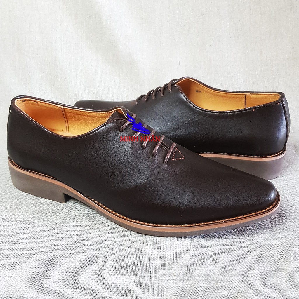 Giày da nam giày tây nam da bò LÓT DA CỪU Giày da nam cao cấp da thật lười nam da bò đẹp Công sở Oxford Shoes B-6 nâu