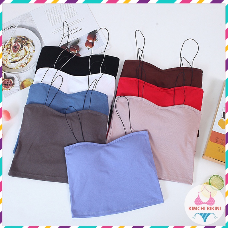 Áo bra sợi bún đệm nâng ngực dáng ôm mềm mại thoáng mát KIMCHIBIKINI AL016