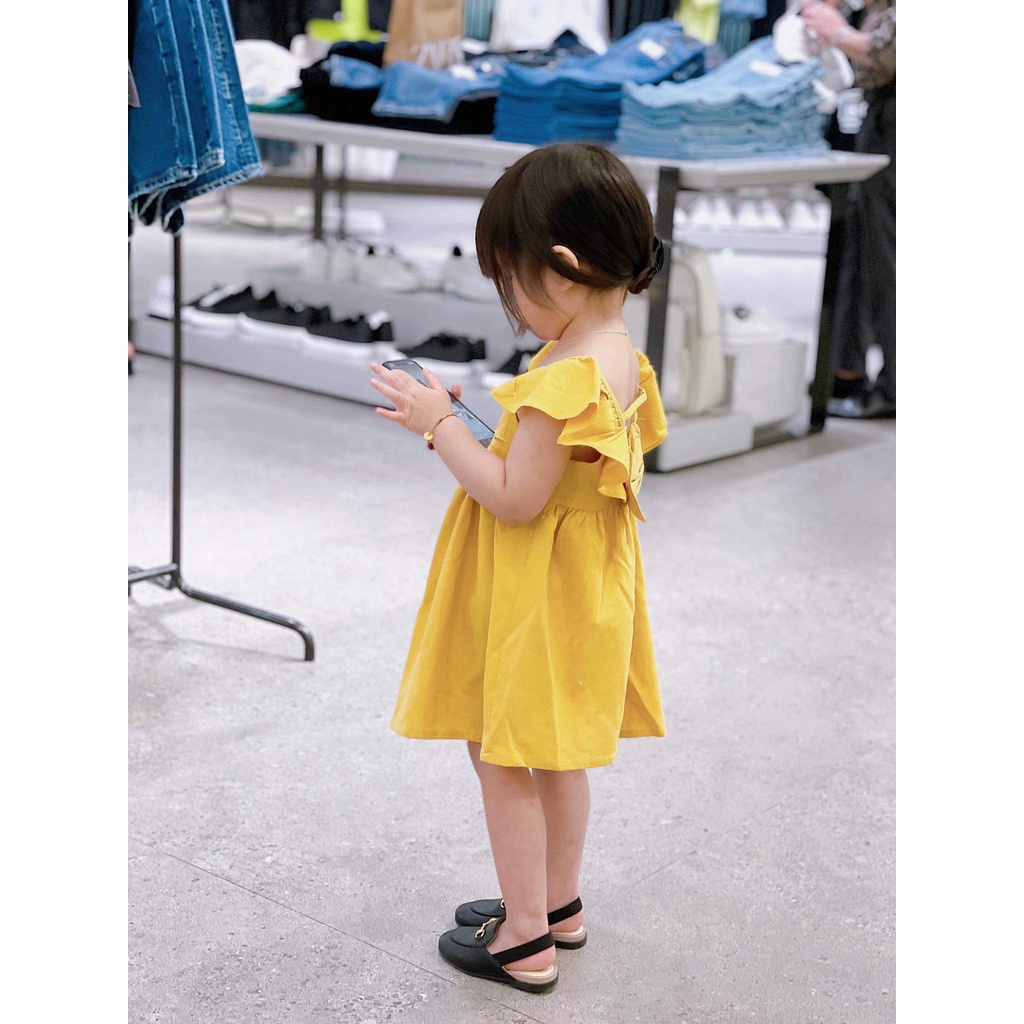 B67- VÁY BÉ GÁI XÒE CÁNH TIÊN