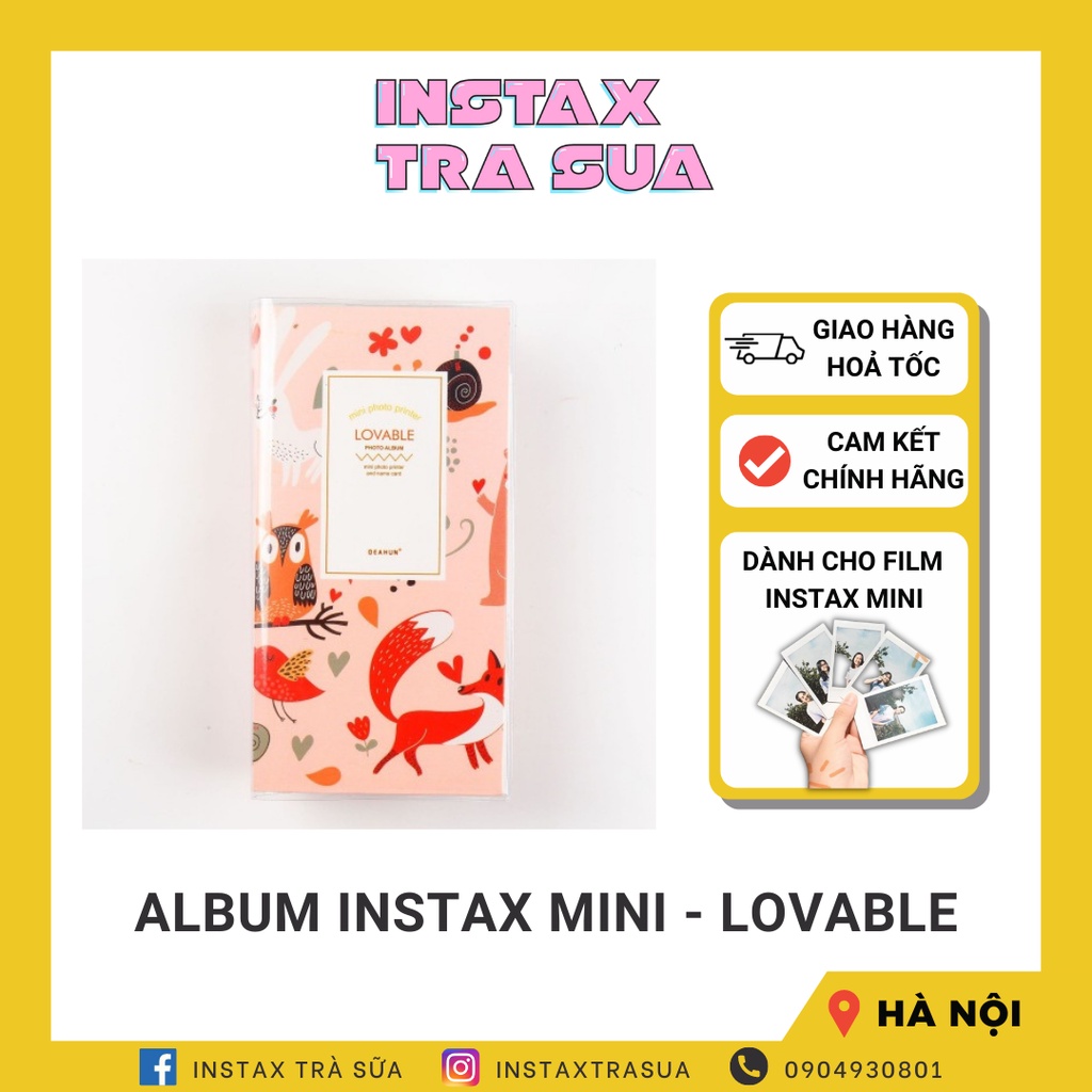 ALBUM INSTAX MINI (72 ảnh) - LOVABLE (bìa kẹp)