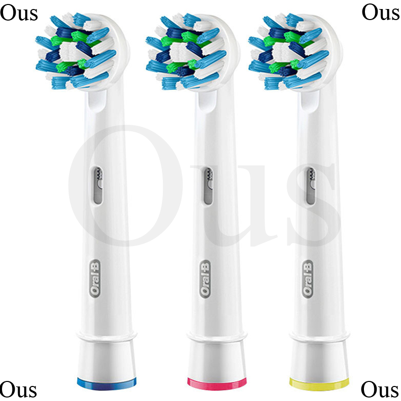 3pc/Pack Oral B Cross Action Replacement Sonic Electric Toothbrush Head Rotation